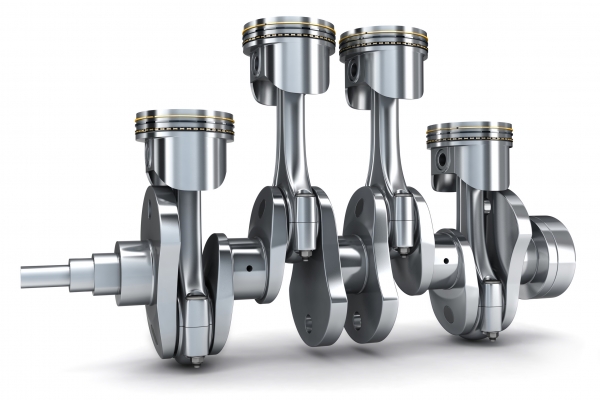 Crankshaft and pistons Crankshaft and pistons